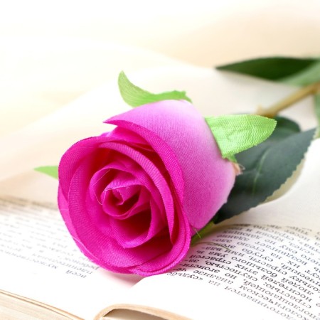 Artificial flower "Bunny Rose" 5x50 cm, lilac-1
