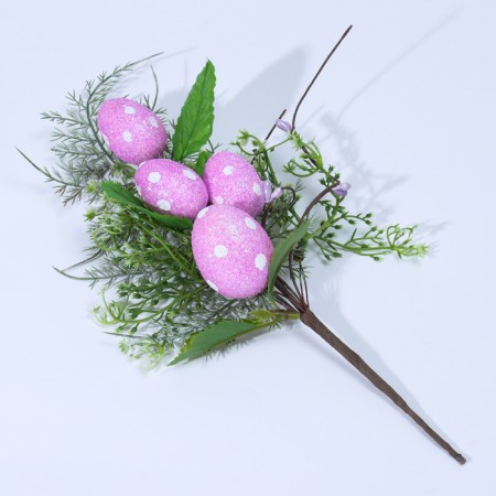 Easter decor "Violet eggs in polka dots" 6 × 15 × 30 cm-2