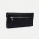 Women's wallet on the button, black color