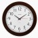 Wall clock, series: classic, smooth move, d-30.5 cm, brown