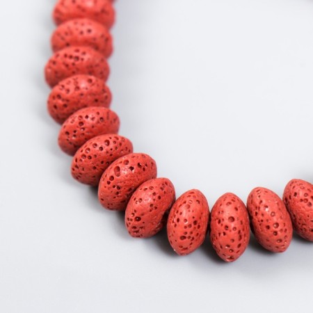 Beads for aromatherapy with the hole "Disc. Raspberry" 0.6x1x1 cm set 33 pcs +-3-1
