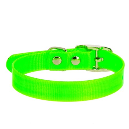 Collar from biotan, Osh 39-51.5 x 2.5 cm, green
