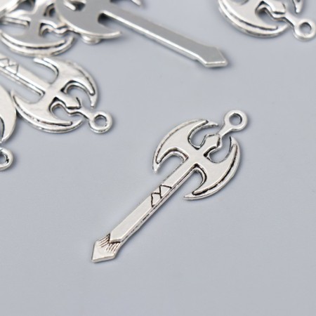 Decor for creativity Metal "ax of the Amazon" silver G199B597 3.7x1.4 cm