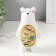 Souvenir Polystone "White Bear with Tekstil on the stomach" 8x5.5x14.3 cm