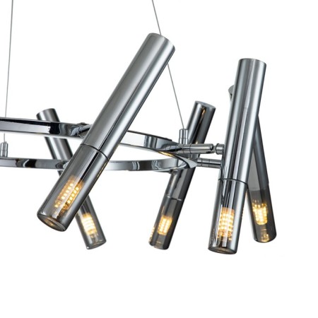 Suspended Indigo lamp, 13006/10p Chrome. 10x28W, G9, 680x680x225/1365 mm-3