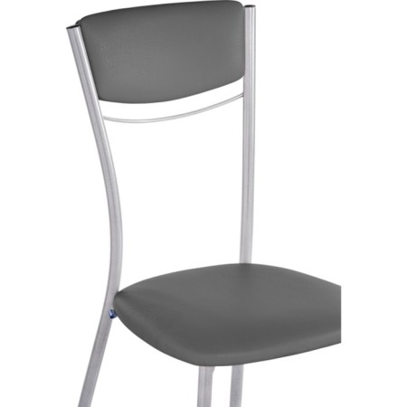 GOKI Metal/Ecokozha, Gray/Gray chair 40x53x89 cm-4