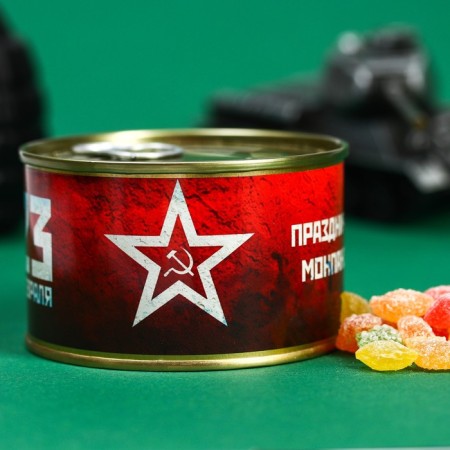 Monpensier "23", Caramel Lollice in a tin bank, 140 g
