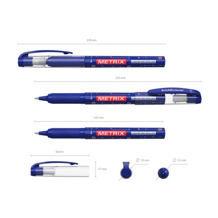 Erich Krause Metrix-roller, node 0.5, blue ink, letter length of 1200 meters-5