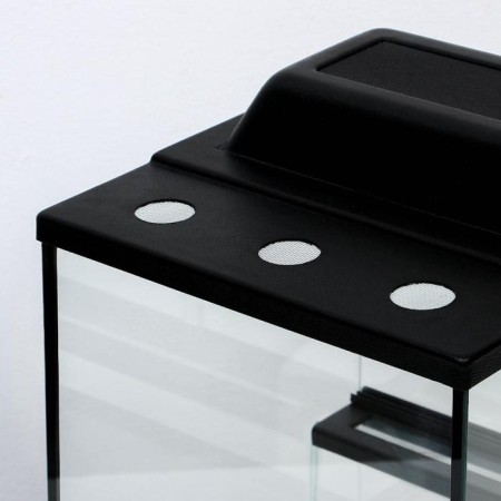 Terrarium with sliding doors 30 l, black 30 x 30 x 35 cm-6