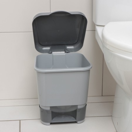 Garbage container with pedal, 8 l, 24 × 25.5 × 29.5 cm, color gray color-7