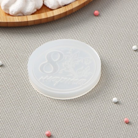 Silicone form "March 8", d = 7 cm, the color is transparent-3