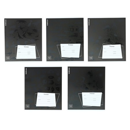 Notebook of 12 sheets in the Erichkrause "Black Pattern", selective UV-lace