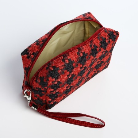 Cosmetic bag with lightning, red/black color-2