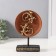Polystone souvenir "Two lizards on a wicker circle" Gold 5x12x20.5 cm