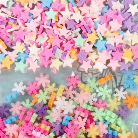 Decor for creativity Plastic "Stars, Clouds, Snowflakes" Set 4 species x 5 g 8x20 cm-1