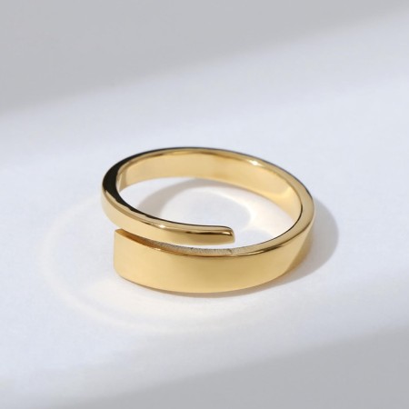 Ring "smooth lines", color gold, dimensionless-3