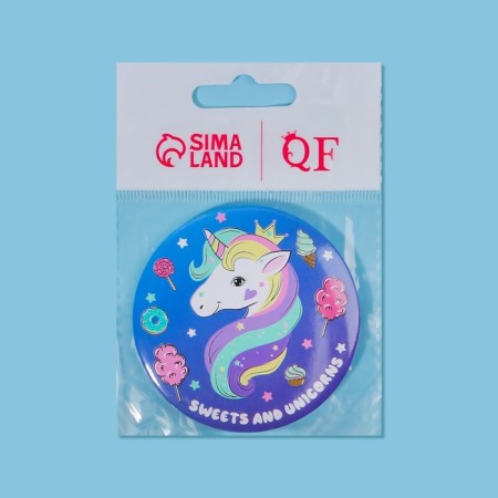 Mirror "unicorn", d = 7 cm, color mix-5