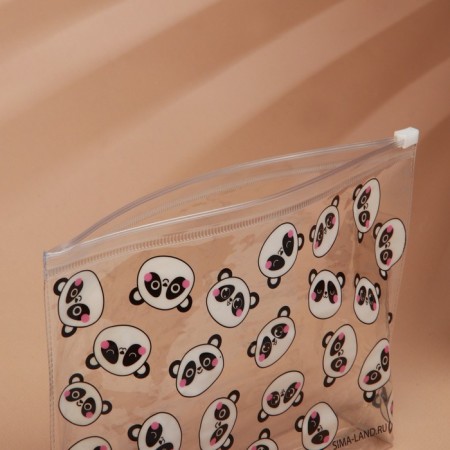 Cosmetic bag from transparent PVC 21 x2 x14 cm "Panda"-2