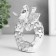 Souvenir ceramics "Bird on an apple" silver 10.3x3.3x10.3 cm
