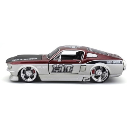 MASTO Die-Cast Harley-Davidson 1967 Ford Mustang GT, 1:24, Black-Orange color-7