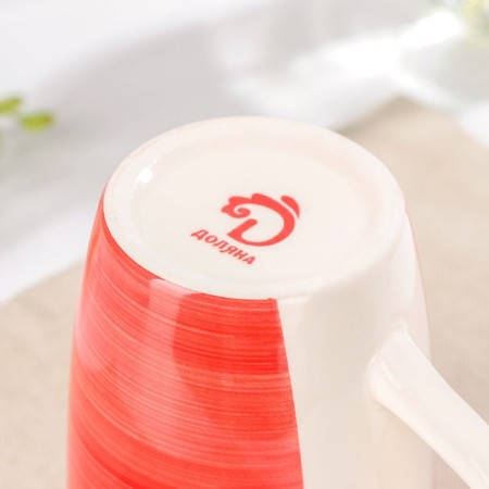 Mug of the ceramic share "Michaela", 390 ml, red-pink color-2