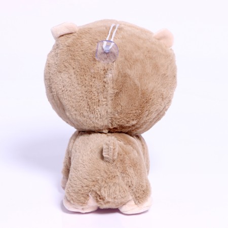 Soft toy "Dog" with a butterfly, 22 cm, beige color-6