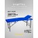 Cosmetological couch with a face-stro-stroong face opening, three-section, size 190 × 70 × 73 cm, blue color is blue