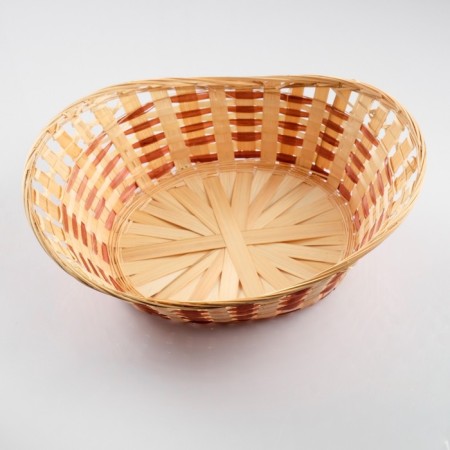 Basket "Rook", bottom 27 × 20, top 41 × 28, height 15 cm, bamboo-3