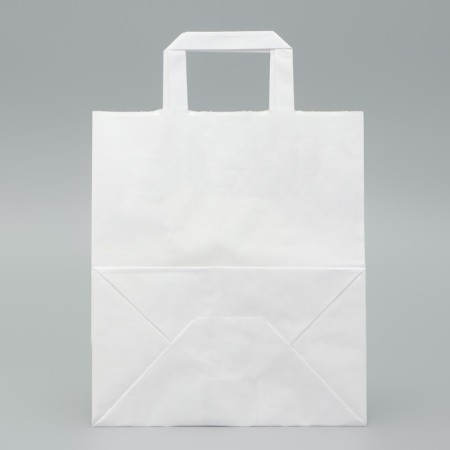 Craft bag without printing, white, flat handle 24 x 14 x 28 cm-1