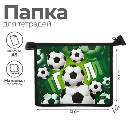 Folder for notebooks A5, 230 x 190 x 50 mm, lightning from above, plastic, calligrata "goal"