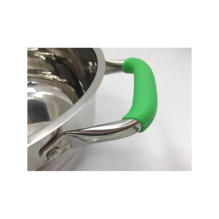 Pan Bekker de Luxe, 2 l, d = 18 cm, with a lid, green color-1