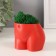 Interior subject "Innocent View" Height 7cm, width 8.5 cm red with moss (moss green. Stub 1041209