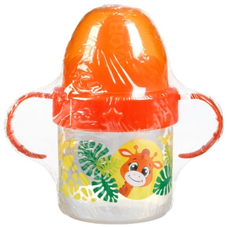 Children's player with solid nose "Girafik", 150 ml., With handles, color orange color-9