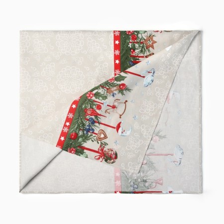 New Year. Tables of winter miracles (12C23) 145x145cm, morned 170g/m, HL100%-16