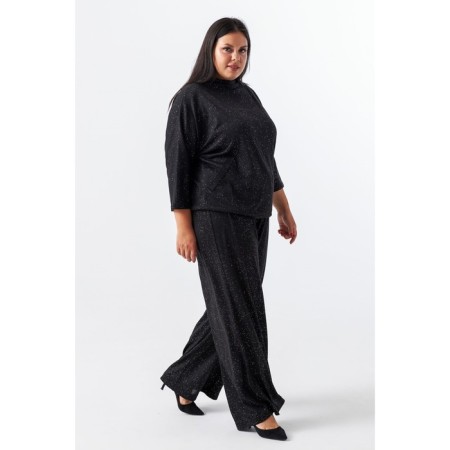 Female suit, size 62, black color-2