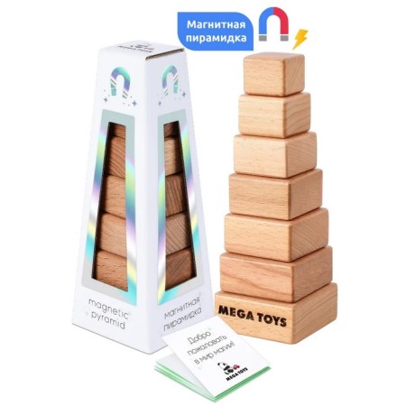 Wooden toy "Magnetic pyramid"