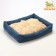 An animals bed, 60*50*15 cm, martial, synthetic winterizer, temptation. fur, blue