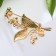Brooch "Lundies" two branches, white-green color in gold