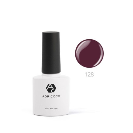 Color gel polish Adricoco, No. 128 Red-brown, 8 ml