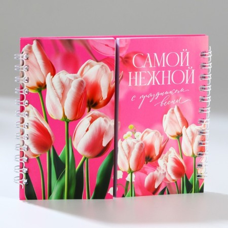 Double notebook on the crest, soft cover, size 15x12cm, 48 liters of “most tender”-1