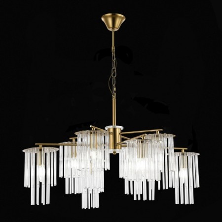 Suspended EVOLUCE lamp. Sle1122-303-08. Lynden. 8x40 watts, E14, 79x79x47 cm, brass color-3