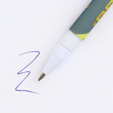 Handle Plastic with a cap Ballic “Power and grace of the Russian spirit”, Blue pasta, 0.7 mm-3