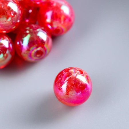 Beads for creativity Plastic "Mercot Red" set of 20 g 1.6x1.6 cm-1