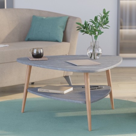 Commerce table "Delta", 780 × 770 × 418 mm, color black marble