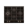 The hob Lex GVG 643c Bl, gas, 4 burners, cast -iron gratings, black glass