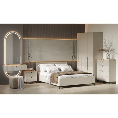 Nick suspended cabinet, 800x300x180, cashmere/oak/beige MDF-2