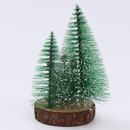 New Year's decor "Two Christmas trees with a bump" 8.5x10x16 cm-1