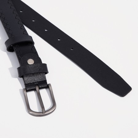 Building belt, width 3 cm, screw, metal buckle, black color-1