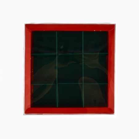 Box for 9 sweets with cells "Christmas trees", 14.5 x 14.5 x 3 cm, New Year-3