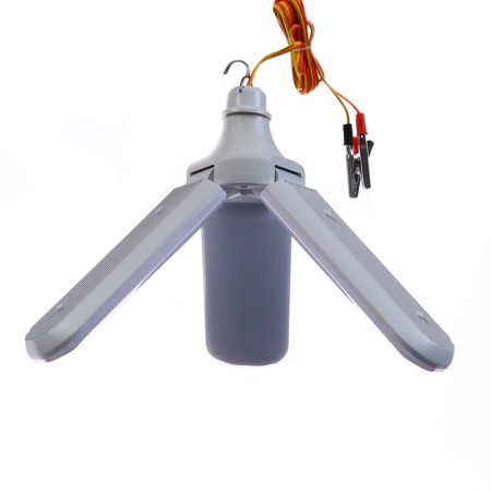 Camping lamp, 32 W, SMD 2835, cable L-1.5 m, with a clamp from 12 V, 8.4 x 8.4 x 24 cm-1